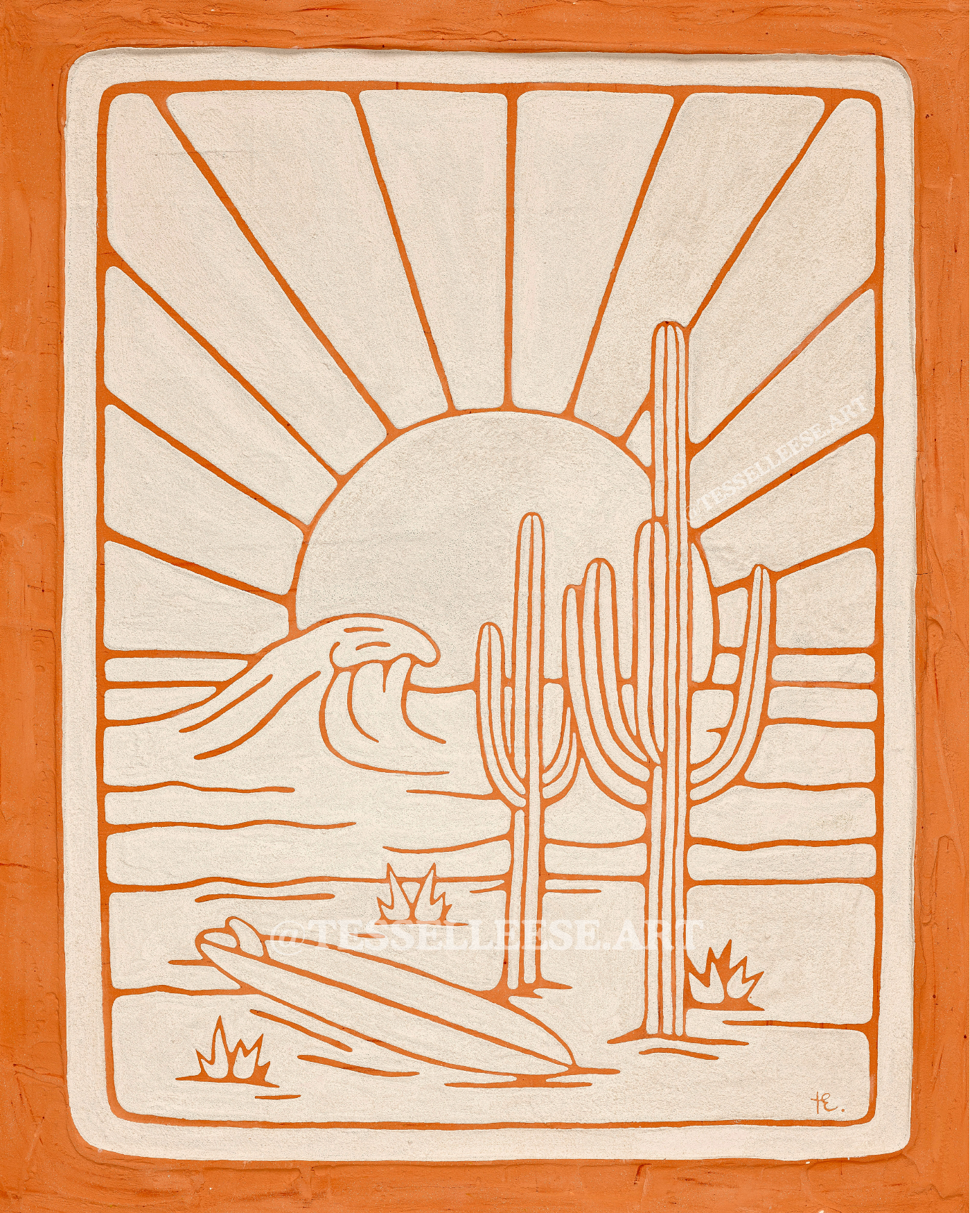 'DESERT SWELL' *TERRACOTTA PRINT