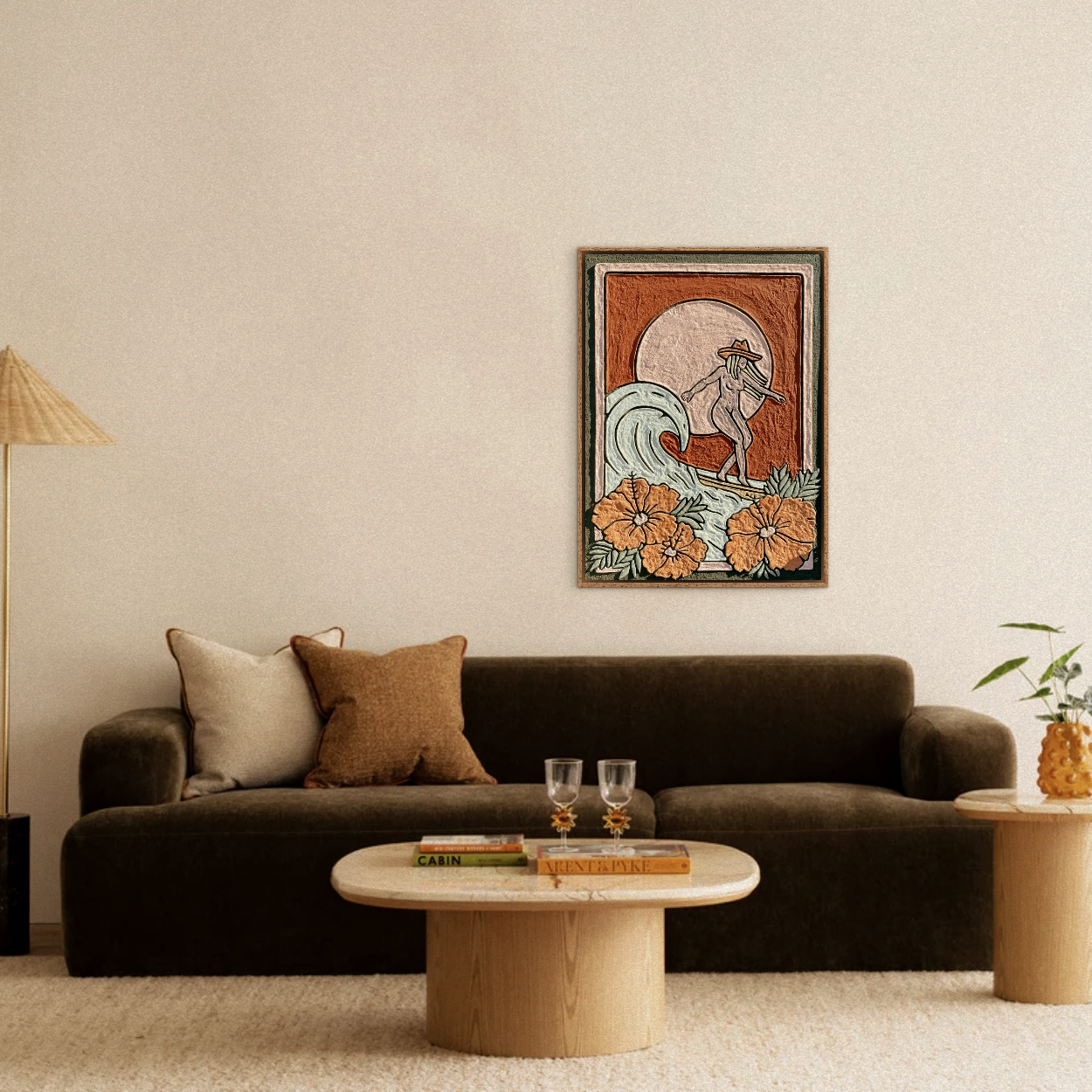 ‘YOUR WAVE WILL COME’ Fine Art Print, Olive