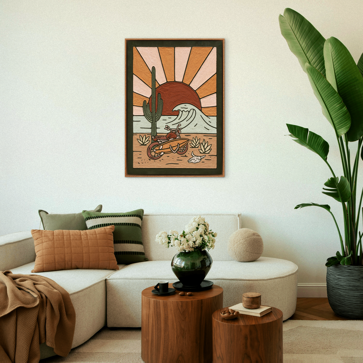 ‘HERE FOR THE RIDE’ Fine Art Print, Olive