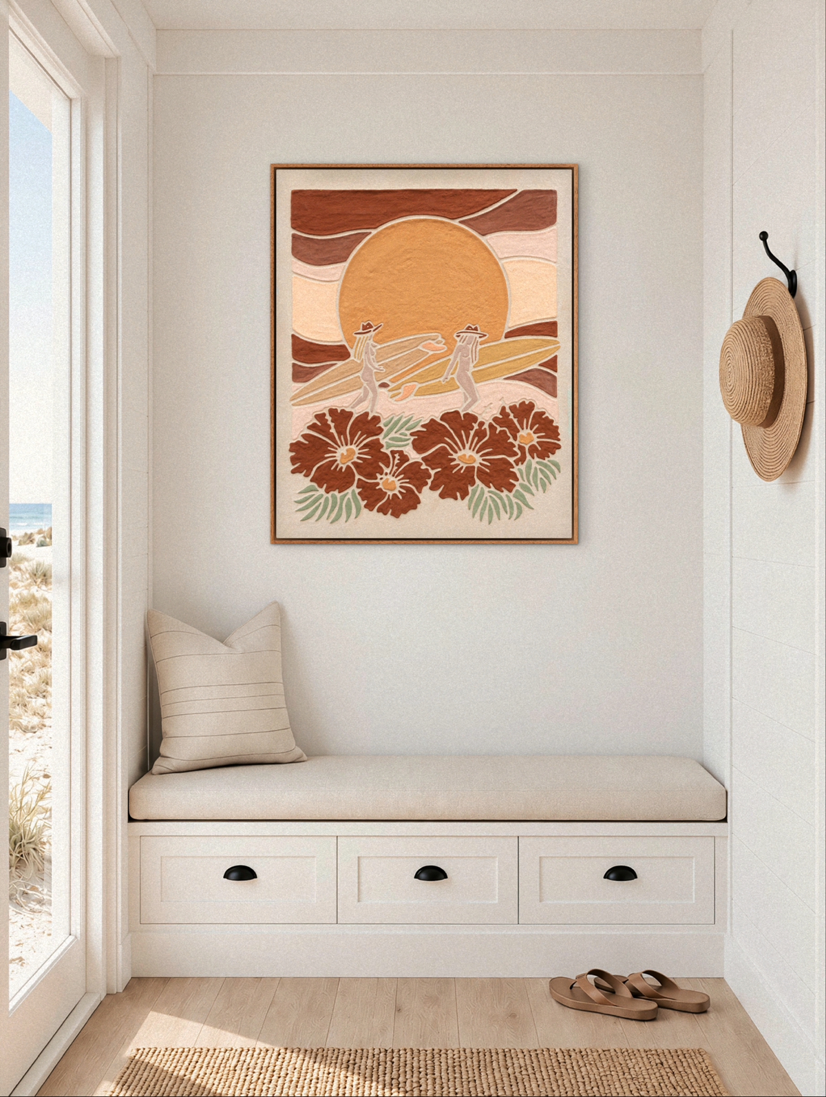 'IN GOOD COMPANY' Fine Art Print, Retro Swirl