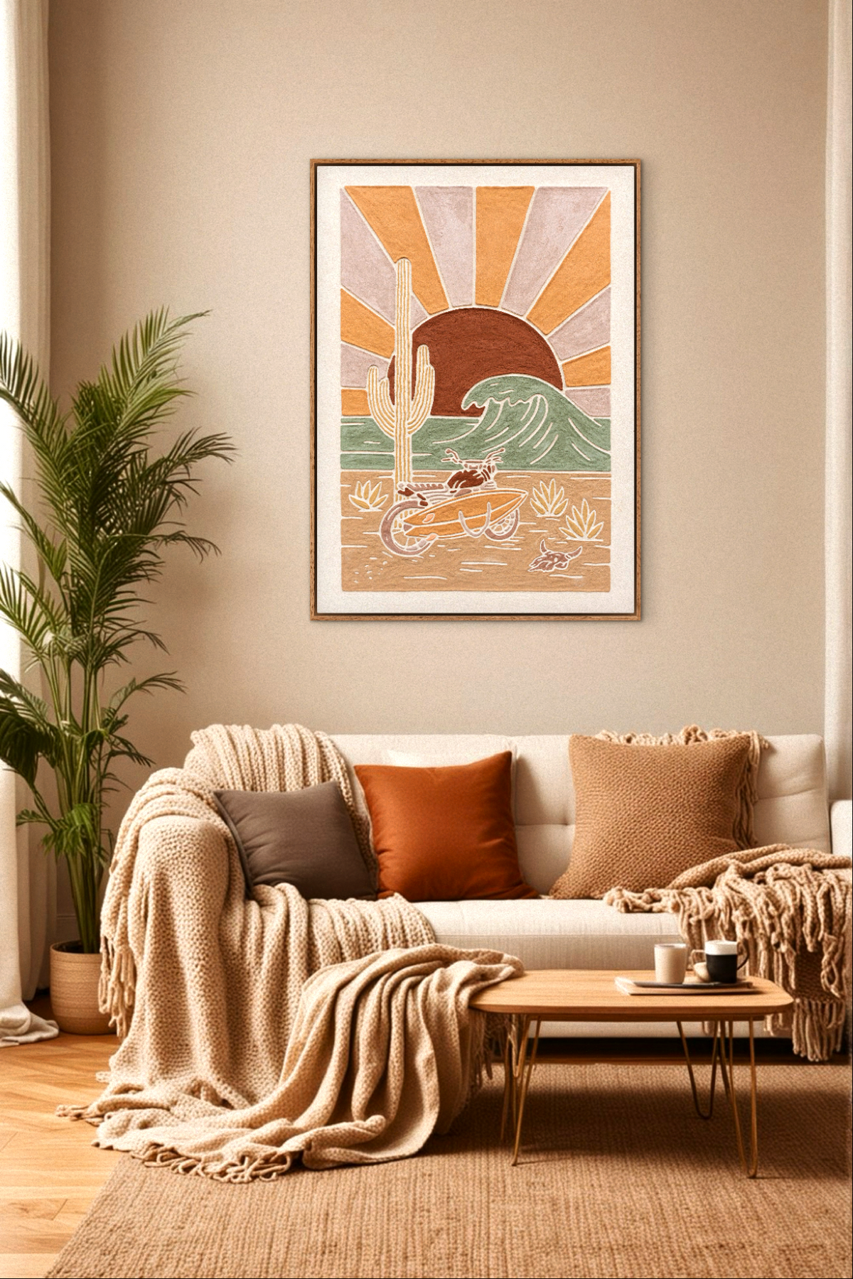 ‘HERE FOR THE RIDE’ Fine Art Print, Ochre