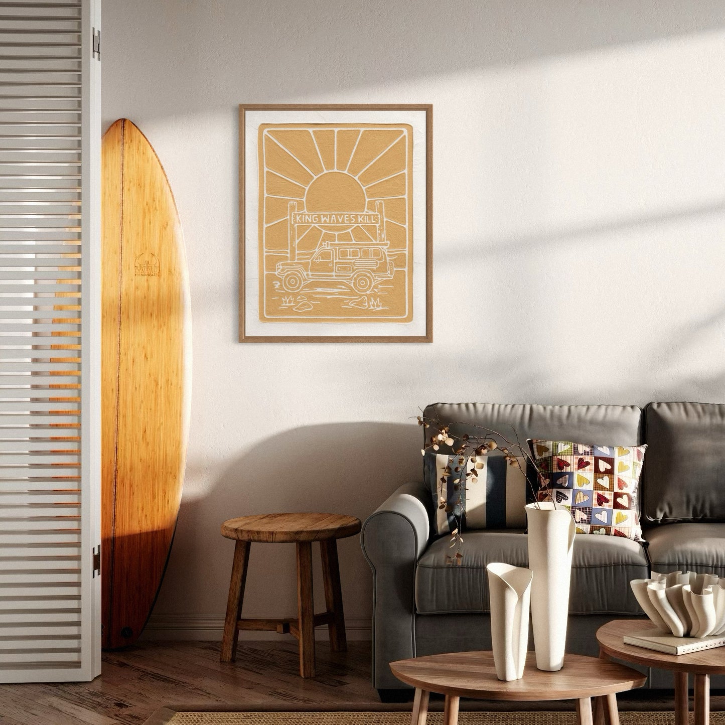 'KING WAVES KILL' PRINT