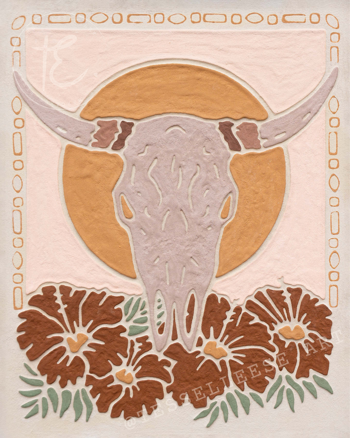 'WHAT REMAINS, WILL BLOOM' Fine Art Print, Ochre