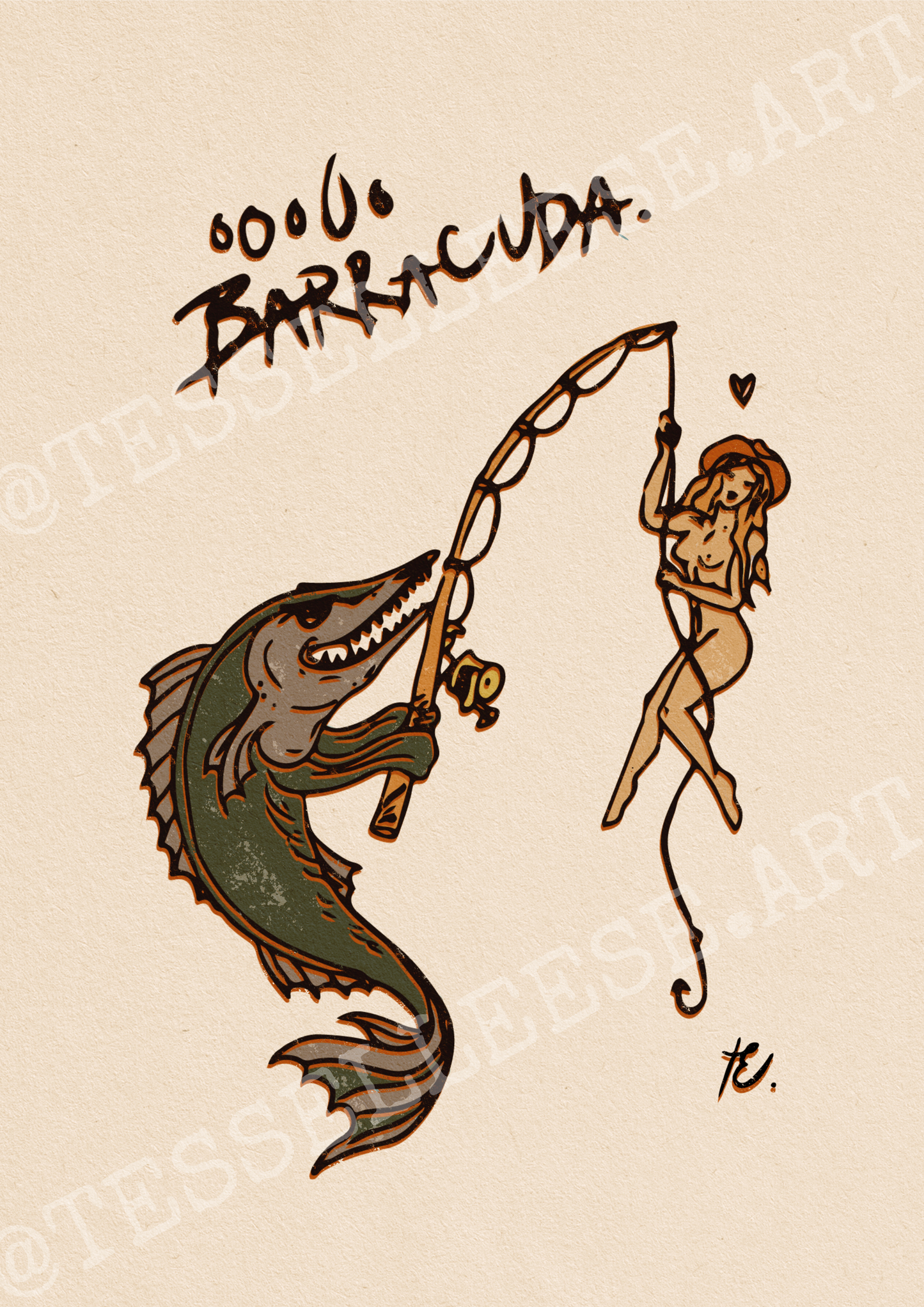 'oOoo BARRACUDA' Print, Dune