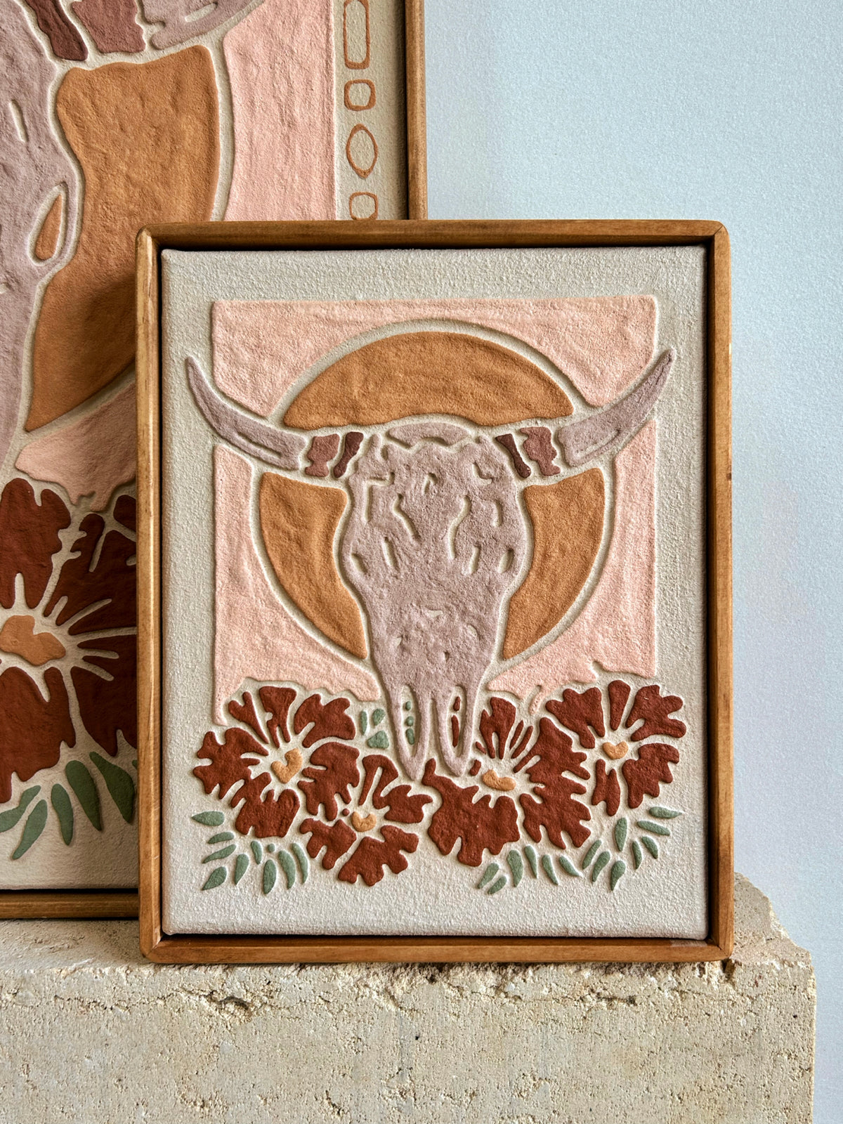 'WHAT REMAINS, WILL BLOOM' (mini original) Ochre