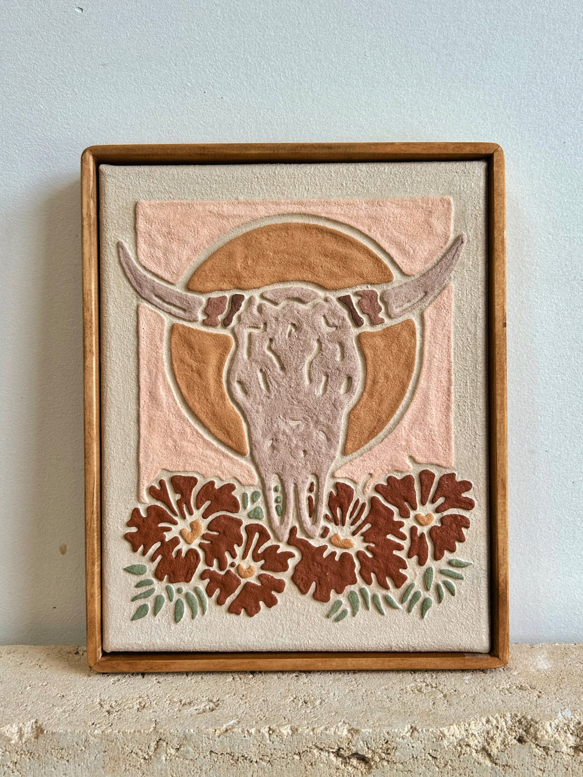 'WHAT REMAINS, WILL BLOOM' (mini original) Ochre