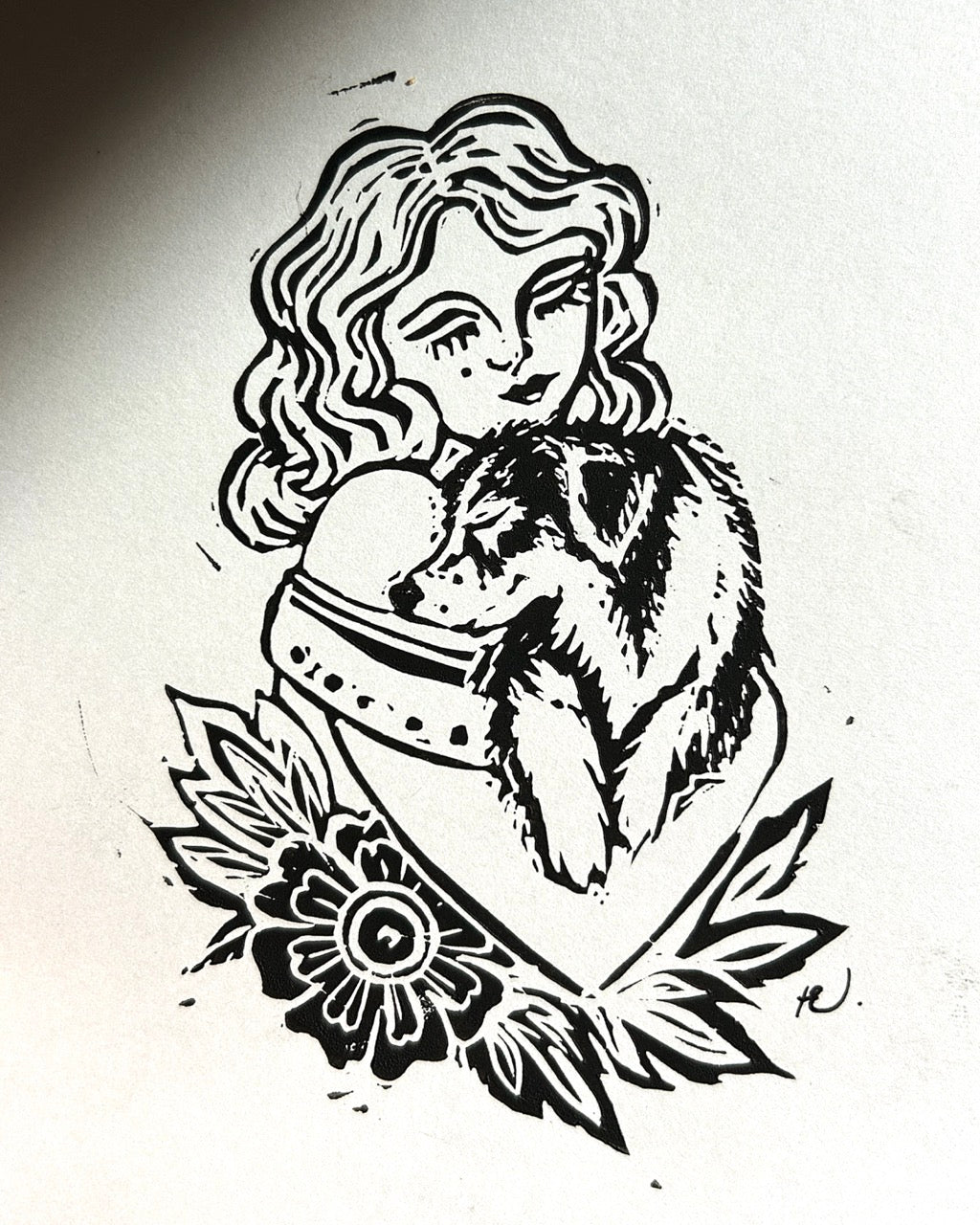 ‘SOUL TIED’ Limited Edition A5 Linocut Print