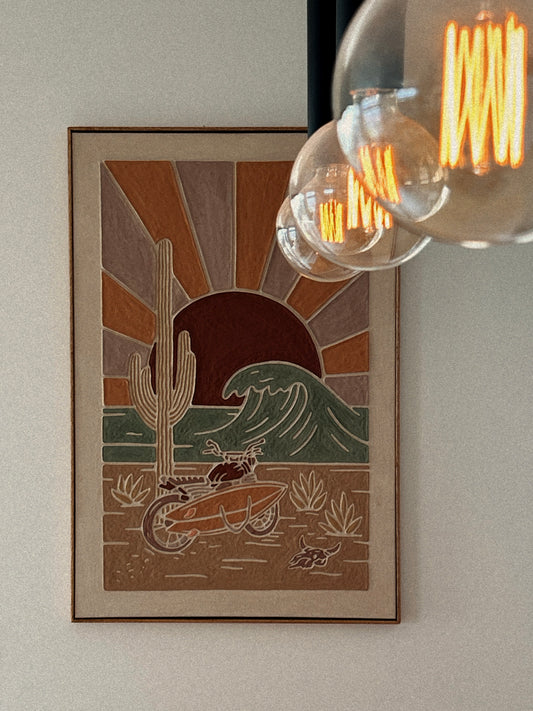 'HERE FOR THE RIDE' *OCHRE SUNSET