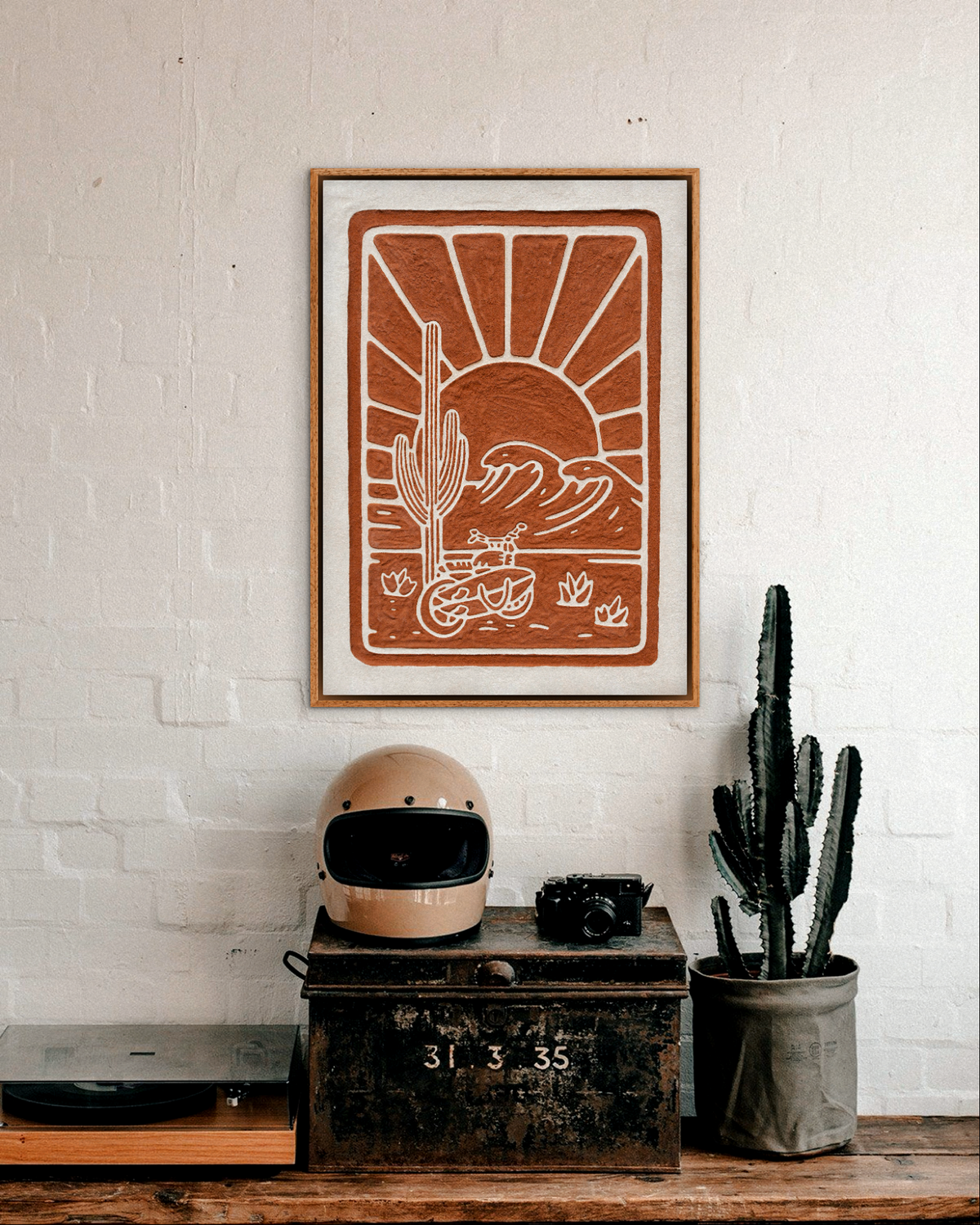 ‘HERE FOR THE RIDE’ Fine Art Print, Paprika