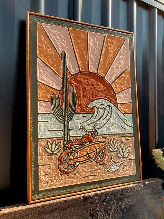 'HERE FOR THE RIDE' Original, Olive