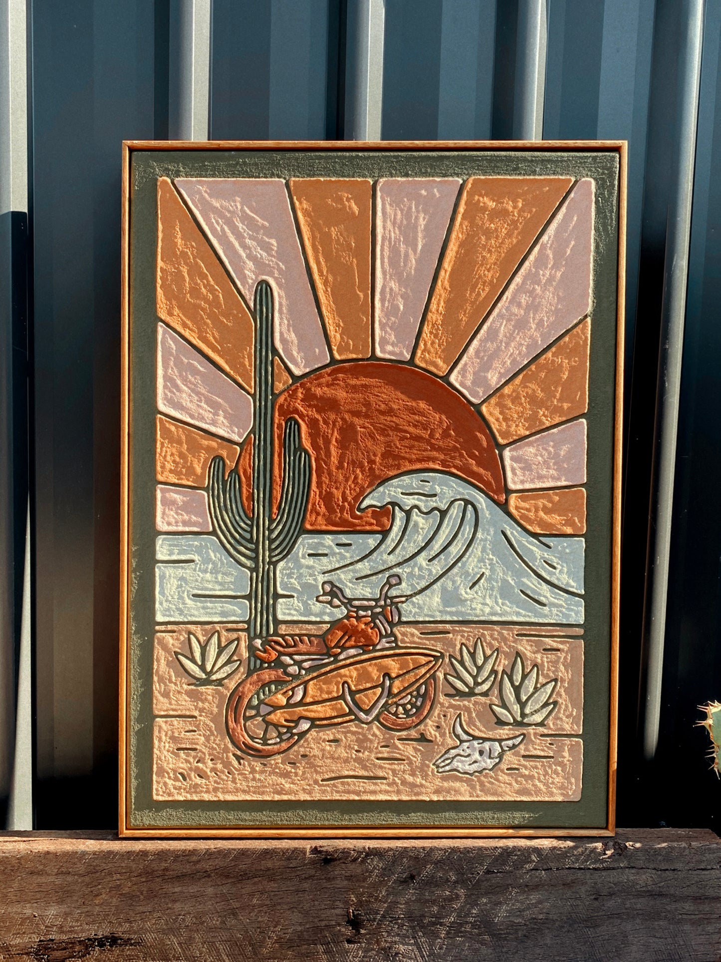 'HERE FOR THE RIDE' Original, Olive