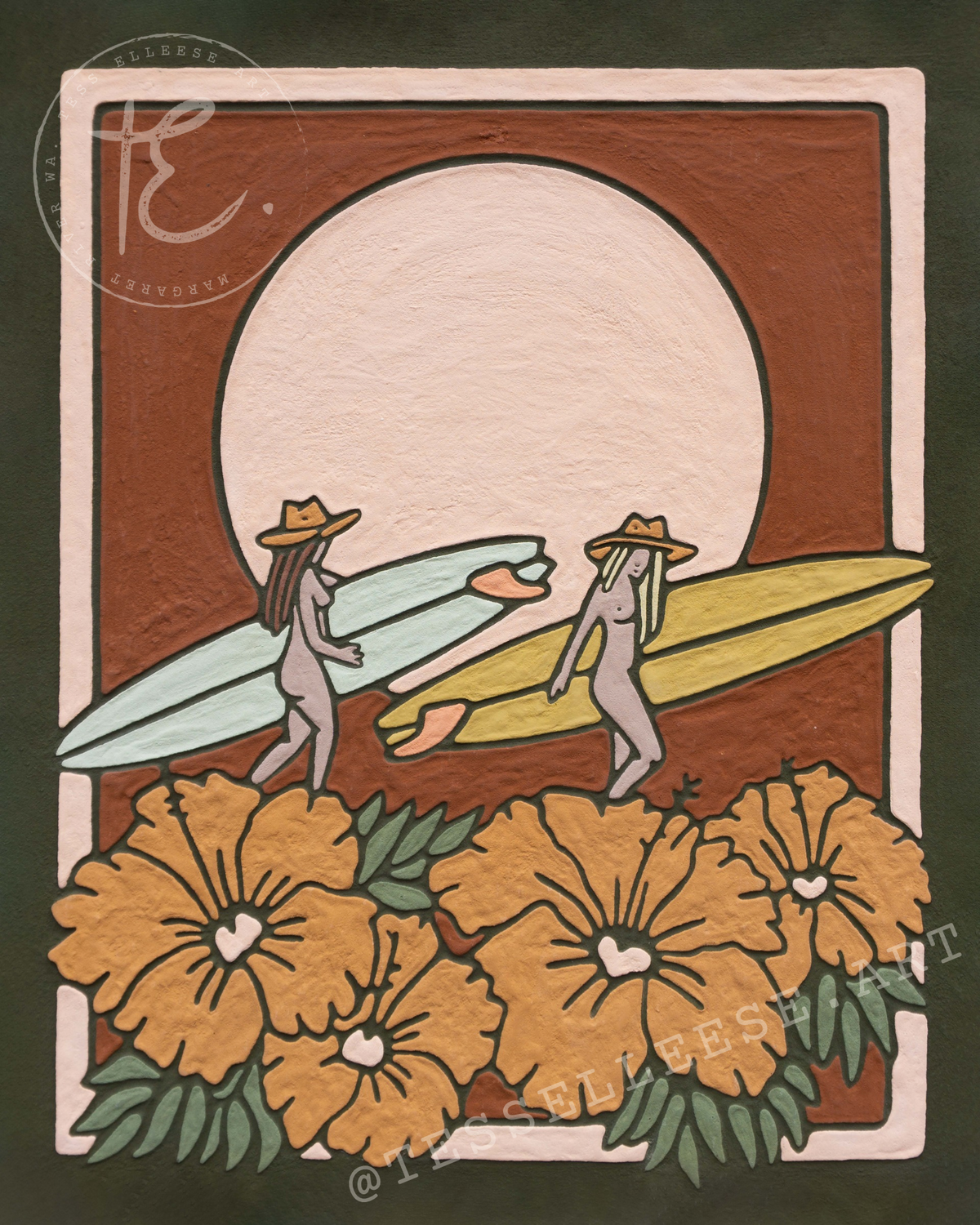 'IN GOOD COMPANY' Fine Art Print, Olive