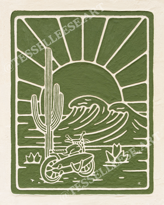 'HERE FOR THE RIDE' PRINT